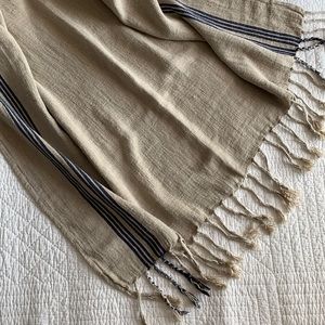 100% Linen Throw Blanket